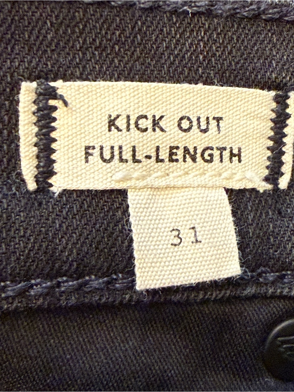 Madewell Kick Out Black Jeans Size 31 Mid Rise Kick Flare Stretch Denim Pants - Picture 4 of 8